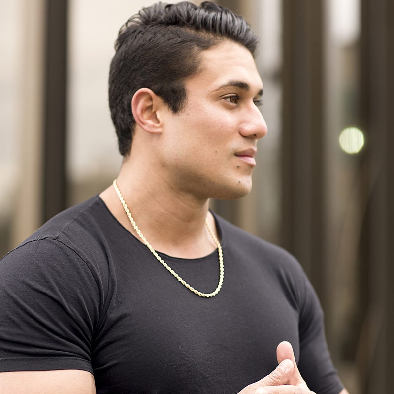 LIFETIME JEWELRY 5mm White Gold Chain for Men & Women 24k Real Gold Plated Diamond Cut Gold Rope Chain for Men & Gold Chain Necklace Women 16 to 36 Inch (18 inches, Gold) - Image 4